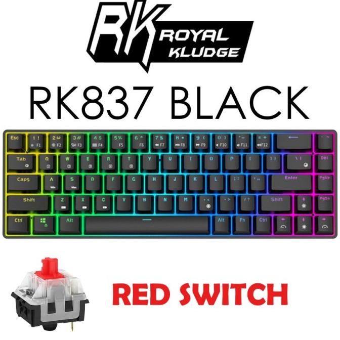 Royal Kludge Rk68 / Rk837 Rgb Mechanical Keyboard 3 Mode Hotswap Kekostore51