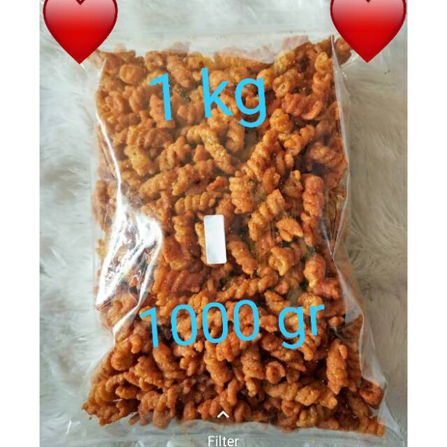 

Makaroni spiral-pedas-cemilan enak-snack murah-jajan