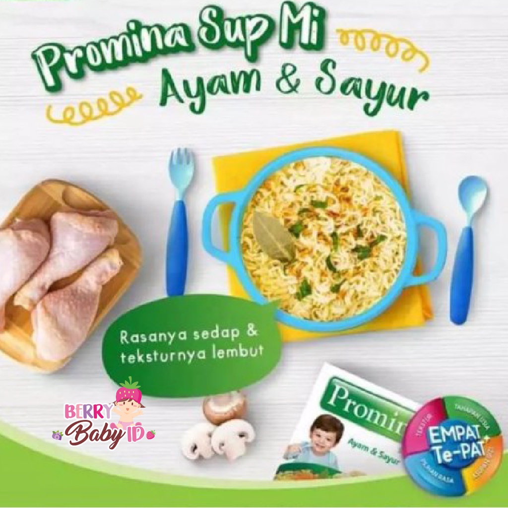 Promina Sup Mi Ayam Sayur &amp; Daging Sayur MPASI Makanan Bayi 12m+ Berry Mart