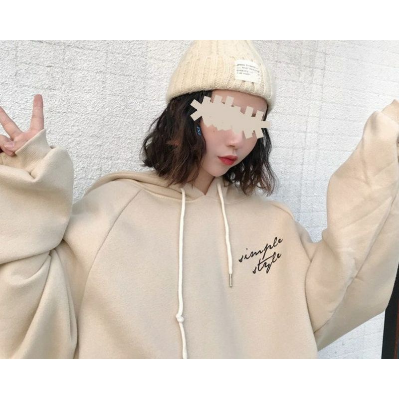 (S - 6XL) Hoodie Korean Style SIMPLE STYLE IRIDESCENCE Big Size OVERSIZE Pria Wanita Long Sleeve Lilac Ungu Muda BEIGE KREM Khaki Jumbo M L XL XXL 3XL 4XL 5XL