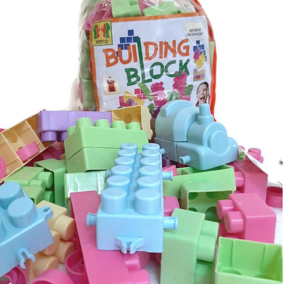 ☚ Mainan Edukasi Anak 1-5 Tahun Blok Lego 75 Pcs Blok Besar ℮