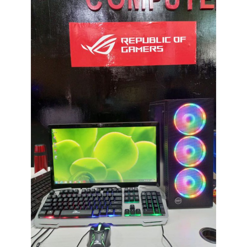 PC gaming i5 3470 editing monitor keymouse full set siap pakai