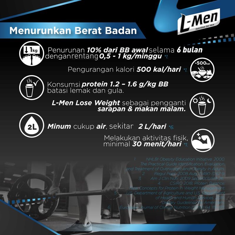 L-Men Lose Weight Chocolate Cereal 300g - Suplemen Penurun Berat Badan Tinggi Whey Protein