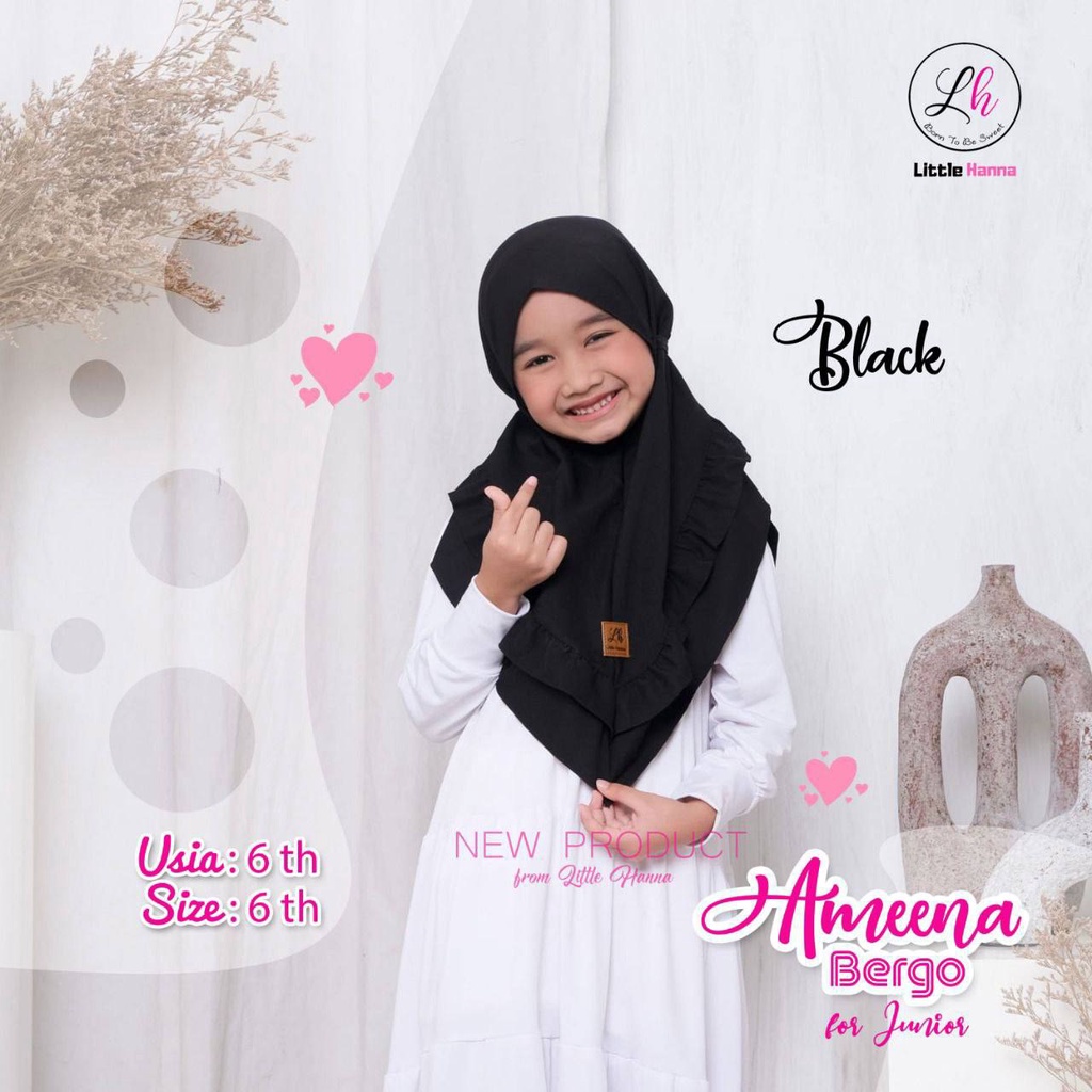 Jilbab anak Ameena Bergo By little Hanna