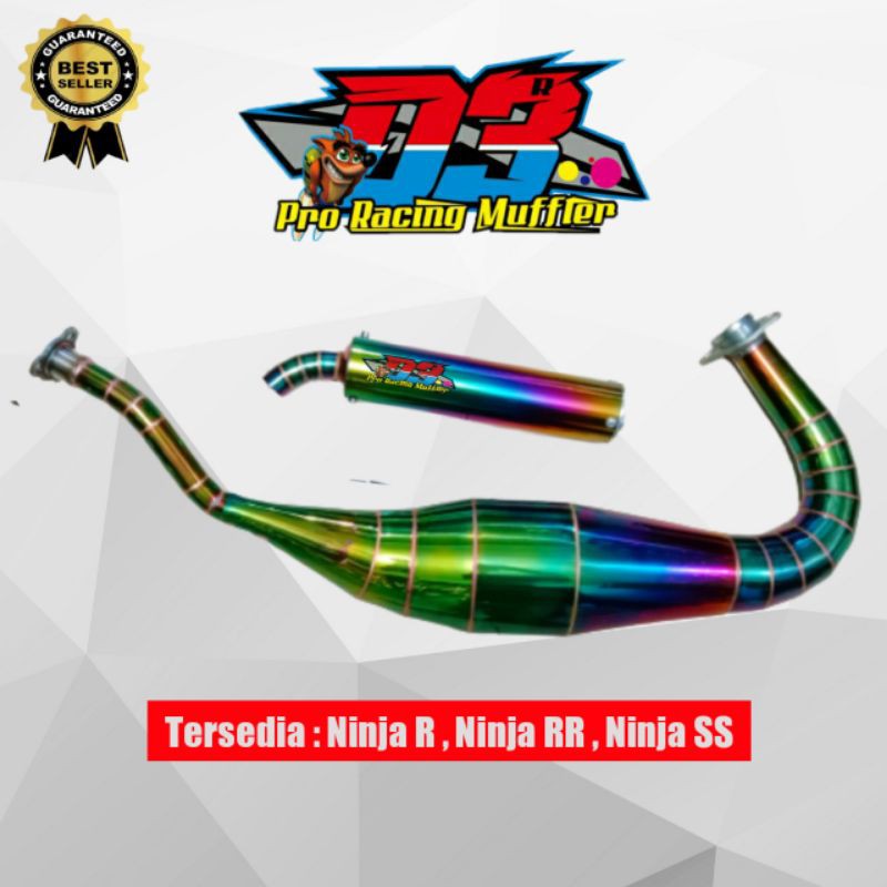 Knalpot ninja 2tak R RR SS Fullstenlis Rainbow