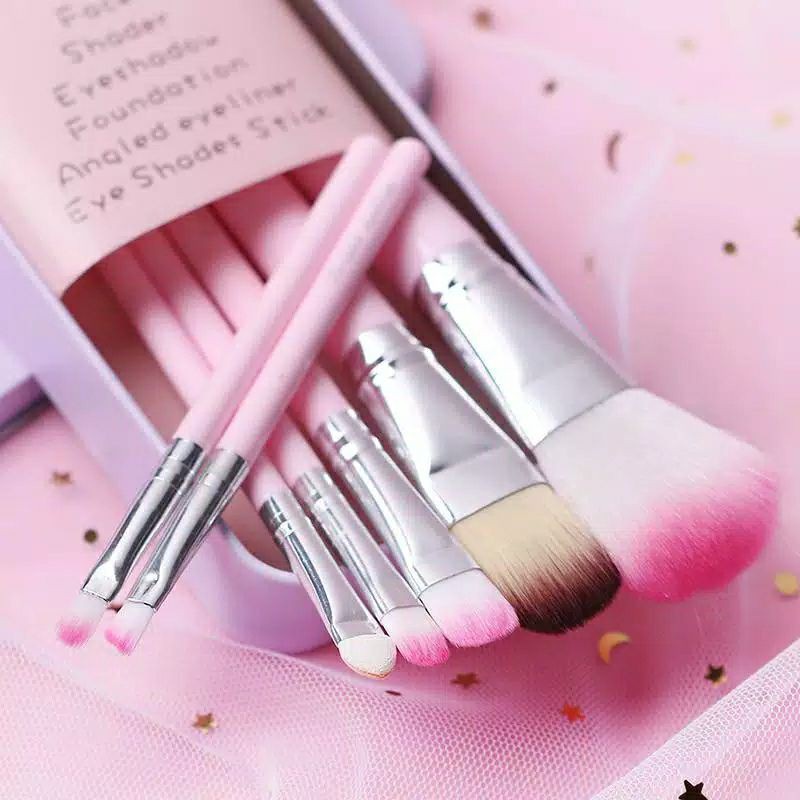 ~ PIYOSHI08 ~ Kuas Make Up Hello Kitty 7 in 1 Brush 1 Set Kemasan Kaleng AF45