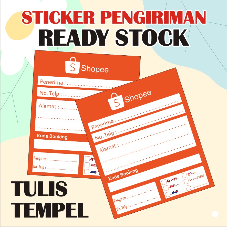 

( COD ) READY STOCK STICKER PENGIRIMAN OLSHOP TOKO LABEL RESI PAKET ONLINE SHOP 7 X 8 CM