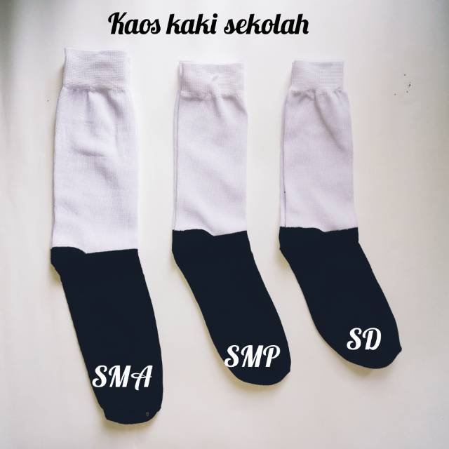 KAOS KAKI SEKOLAH SD / SMP / SMA HITAM PUTIH PRAMUKA - Kaos Kaki Tebal Anak Sekolah Unisex