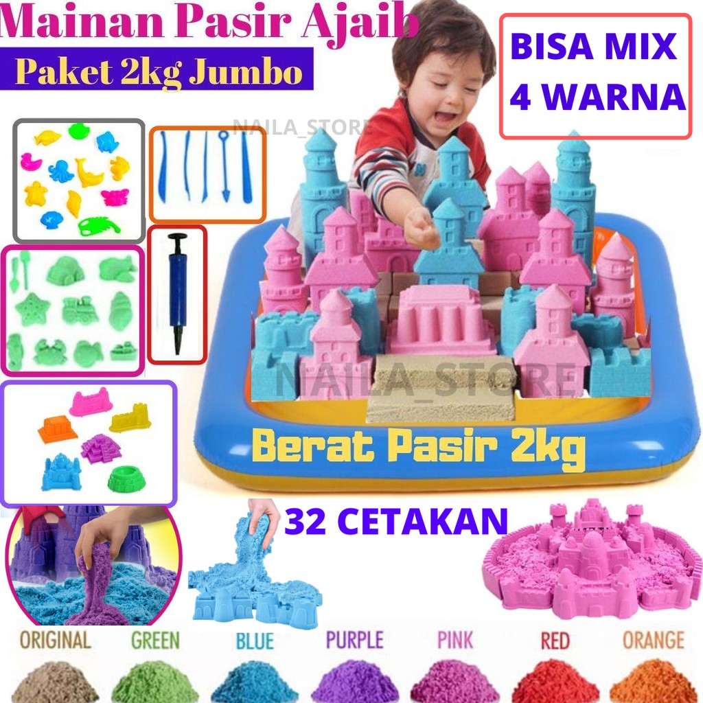 PROMO HEBOH Mainan Pasir Ajaib 2kg Edukatif Anak Magic