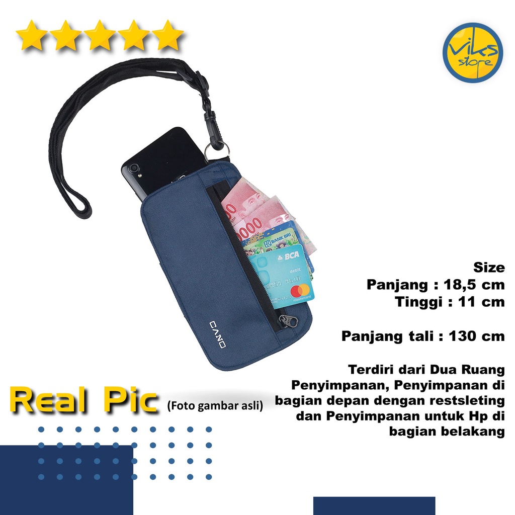 Dompet HP Hape Ponsel ID Card Holder Phone Hanging Wallet Kalung Gantung Leher Travel Pouch Multifungsi Wanita Pria Tas Hp Motif