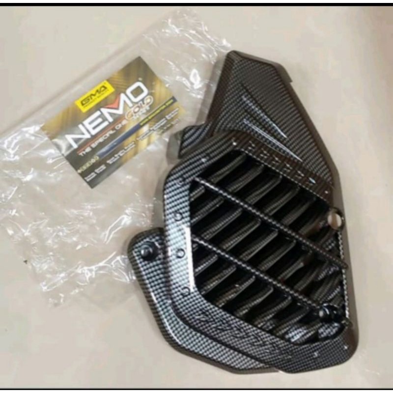 Tutup cover Radiator PCX 150 Lokal Nemo Carbon/karbon 100%Original Nemo Best Quality