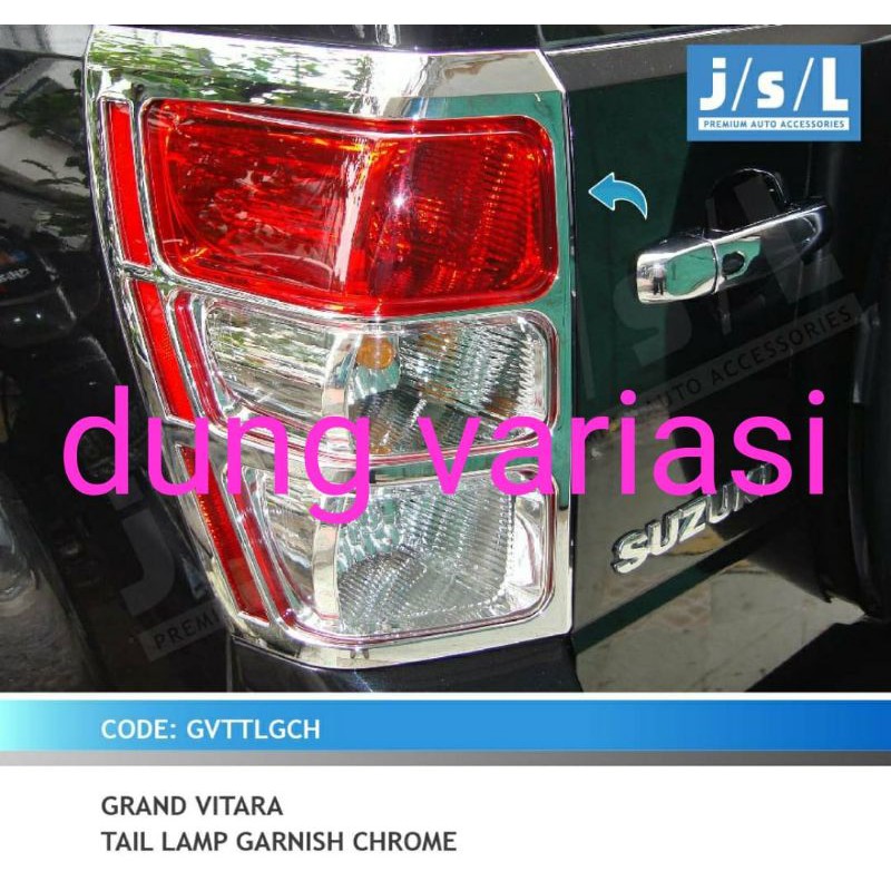 garnish lampu belakang grand vitara chrome jsl