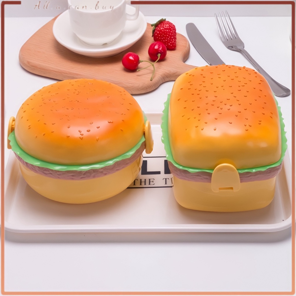Tempat Bekal Kotak Makanan Hamburger