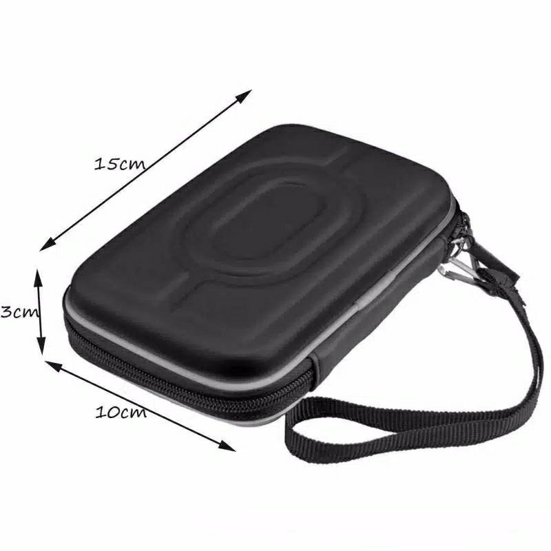 Dompet Hard Disk Shockproof Case Hardisk External HDD 2.5 Inch Powerbank Hitam