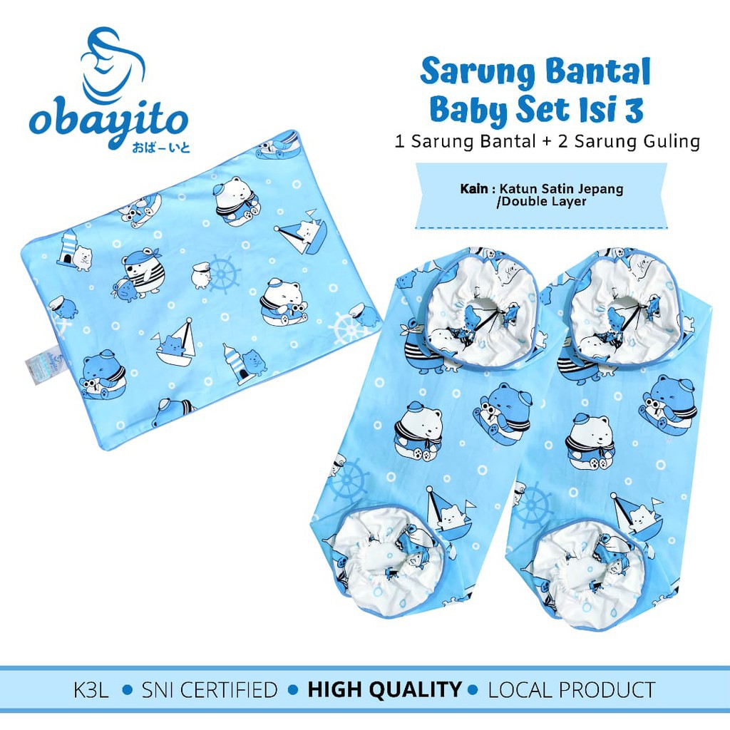 Obayito Sarung Bantal Baby Set Isi 3 OB-004