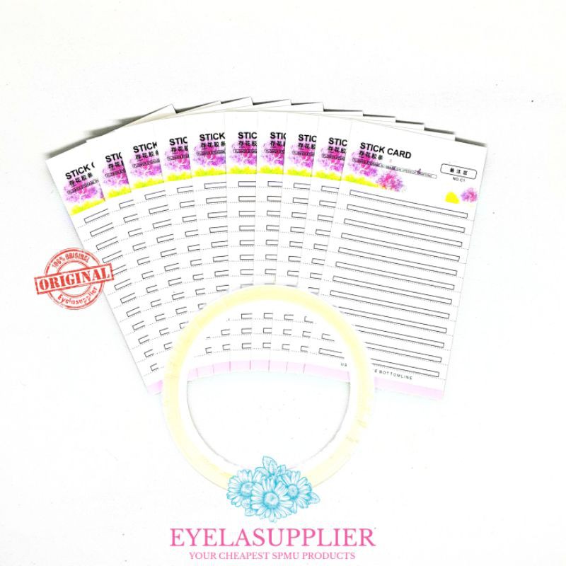 10 papan Stick Card Russian Eyelash Extension Volume 3D 5D Mega volume Perekat