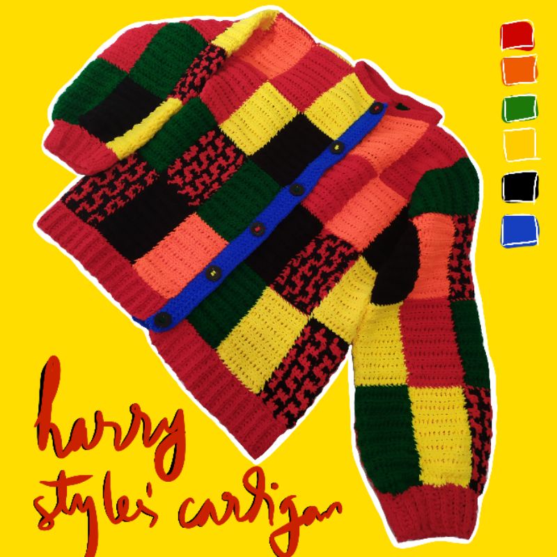 HARRY STYLES CROCHET CARDIGAN