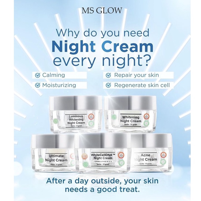 MS GLOW HARGA ECER. PROMO...!!!DAY MS GLOW/TONER ACNE/FACIAL WASH/ACNE NIGHTCREAM