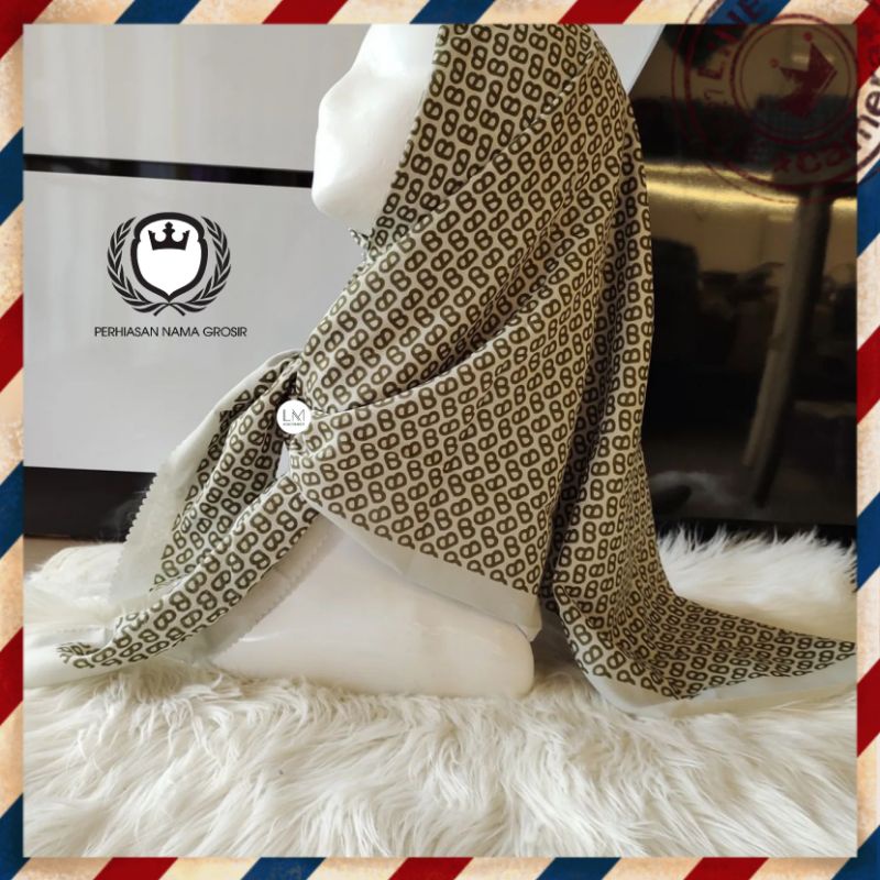 ( READY STOCK ) Hijab Buttonscarves Looklike + Logo B | Tapies Series Buttonscarves Monogram Logo B