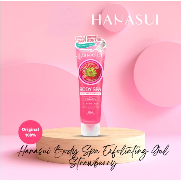 Jual Hanasui Body Spa Exfoliating Gel Strawberry With Collagen Shopee Indonesia