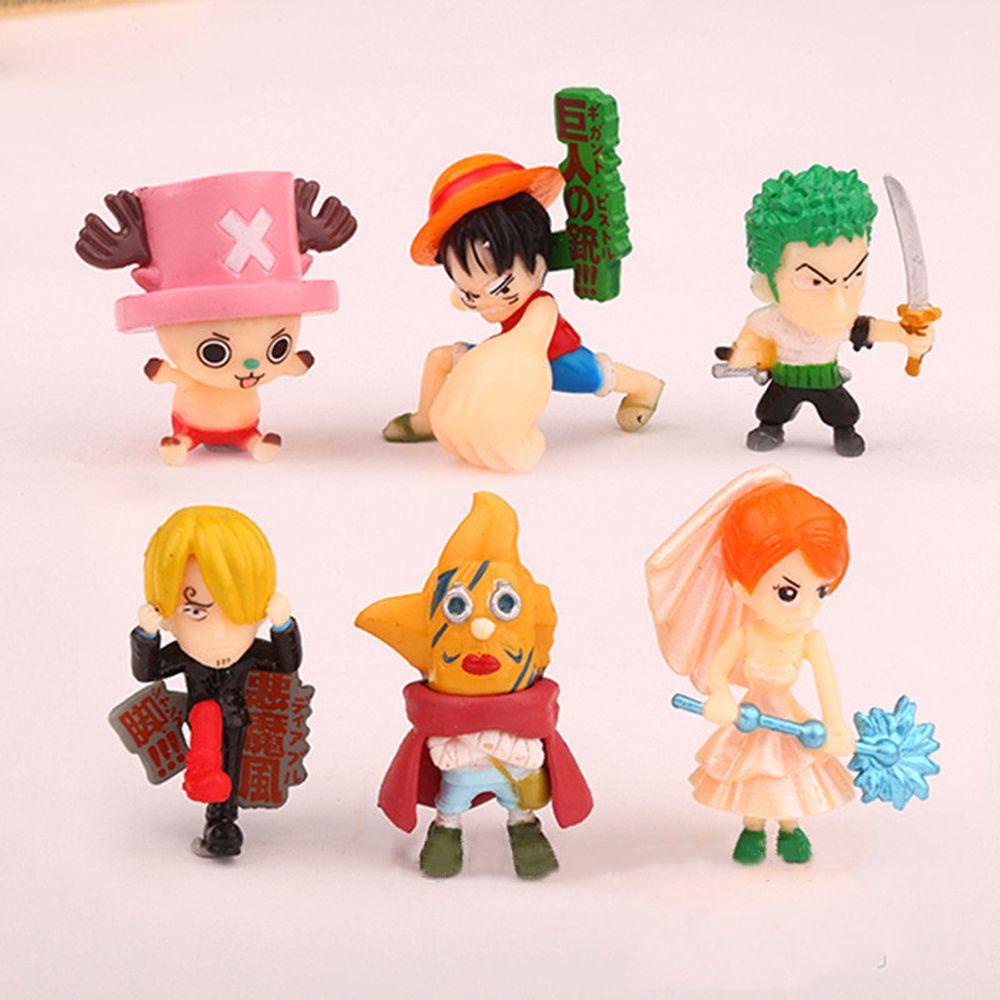 Lanfy Monkey D Luffy Collection Mainan Mini Sanji Anime PVC Roronoa Zoro