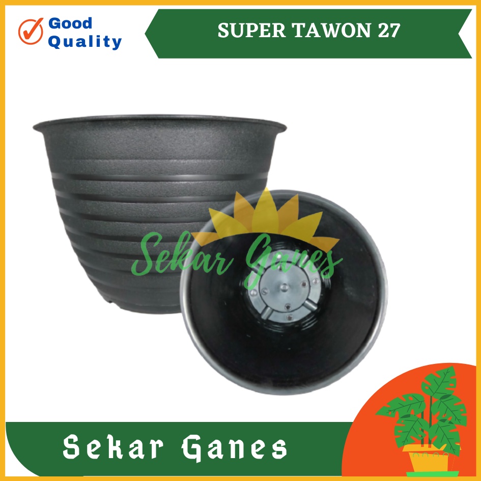 SEKARGANES Pot Super Tawon 27 Cm Hitam Garden Of Love Pot Tawon Madu Jet Gusi 27 30 32CM