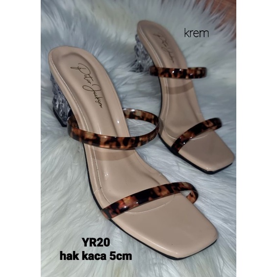 Goship|Peter jackson YR20 heels kaca 5cm-Krem