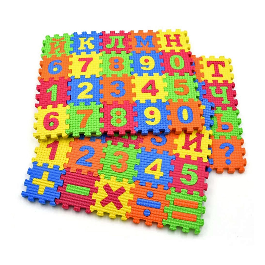 Mainan Edukasi Spon Puzzle Huruf &amp; Angka 30cm MATRAS EDUMAT