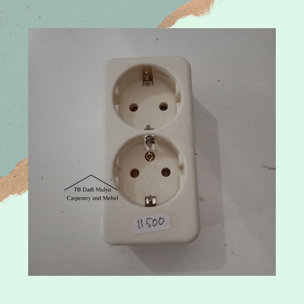 Stop Kontak Lantai Tanam / Stop Kontak Lubang 2 / Stop Kontak Listrik Tanam