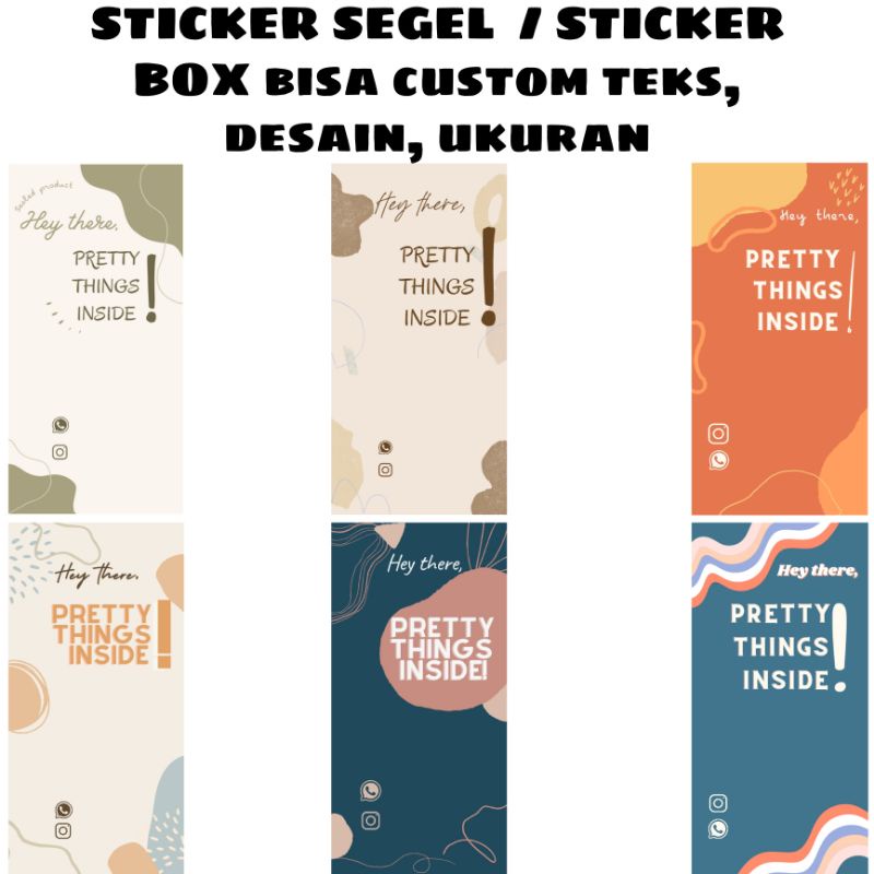 STICKER SEGEL KOTAK BOX CUSTOM STICKER MAKANAN HAMPERS