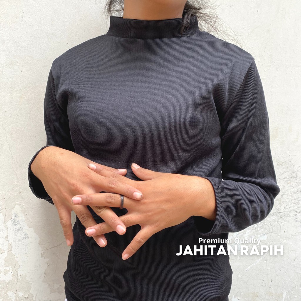 MANSET TURTLE NECK RAJUT POLOS WANITA / MANSET MUSLIMAH-NON MUSLIMAH / MANSET POLOS