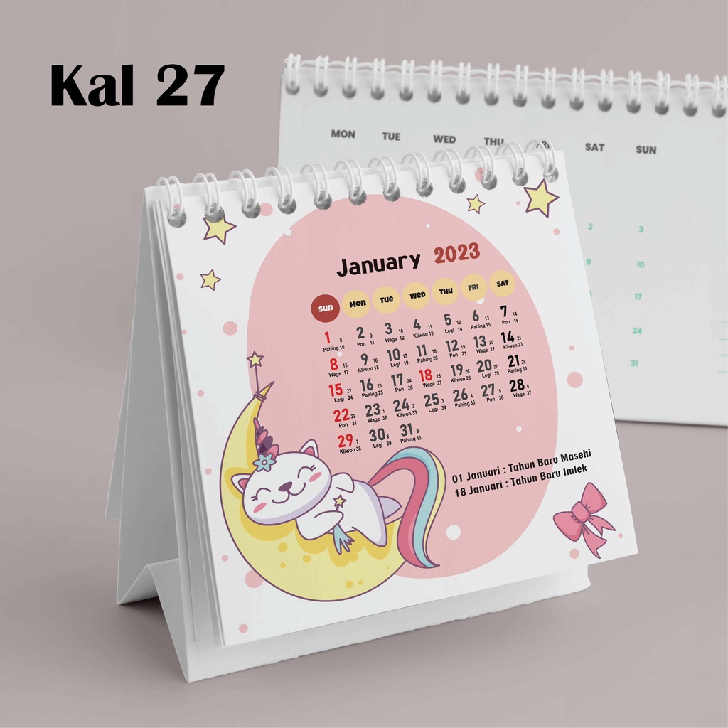 

Hanabi Kalender Mini 2024 / Kalender Meja 2024 Custom KAL27