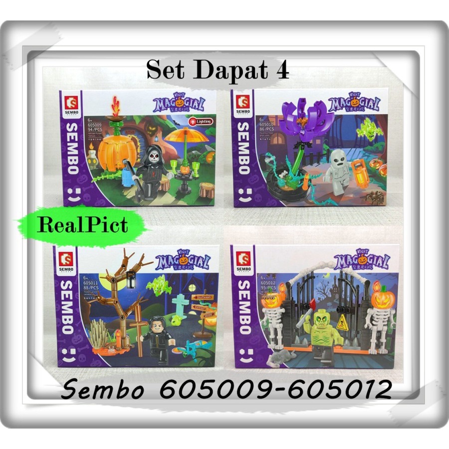 SEMBO Tricky Magic Night: Halloween Decorations 4 Sets 605009-605012