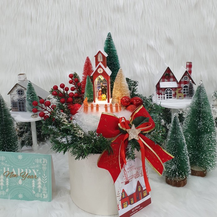 

Paket dekorasi hampers natal christmas parcel hadiah 1