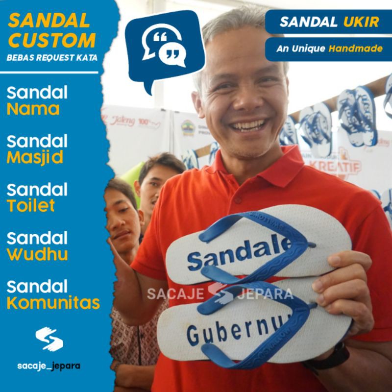 Sandal Jepit Ukir Swallow Custom Sandal Masjid Sandal Toilet sandal wudhu sandal pria dan wanita