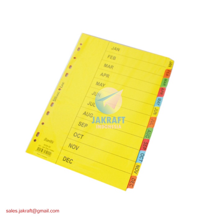 

Promo Bulan Ini Divider Pembatas Kertas Binder Ordner 6059 Jan-Des Index A4 Bantex Bagus