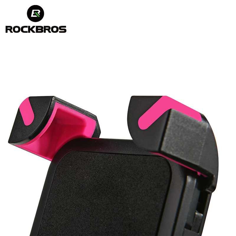 Rockbros Holder Sepeda Smartphone Rotasi 360 Derajat Penjepit Handphone Karet Aman Tdk Mudah Lepas