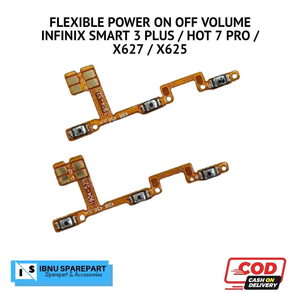 Flexible Flexibel on off Volume Infinix Smart 3 Plus X627 Hot 7 Pro X625 - Fleksibel tombol Power