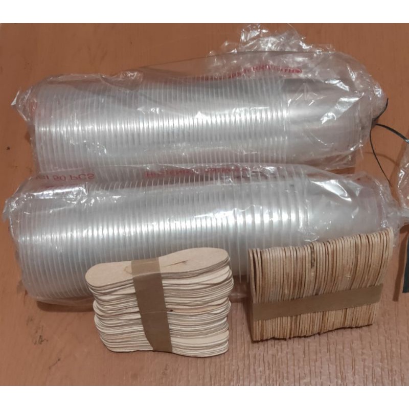 CUP ICE CREAM+ SENDOK STICK ICE CREAM