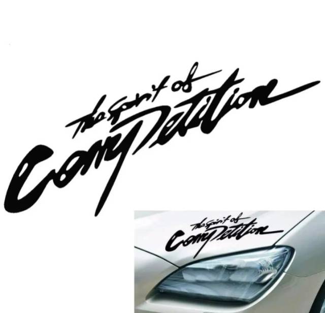 Stiker mobil Sticker cutting kab body mobil spirit of competition