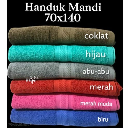 Handuk Mandi Mutia Polos Handuk Mandi Dewasa Katun 70x140cm termurah tebal 101 Tebal - MERESAP