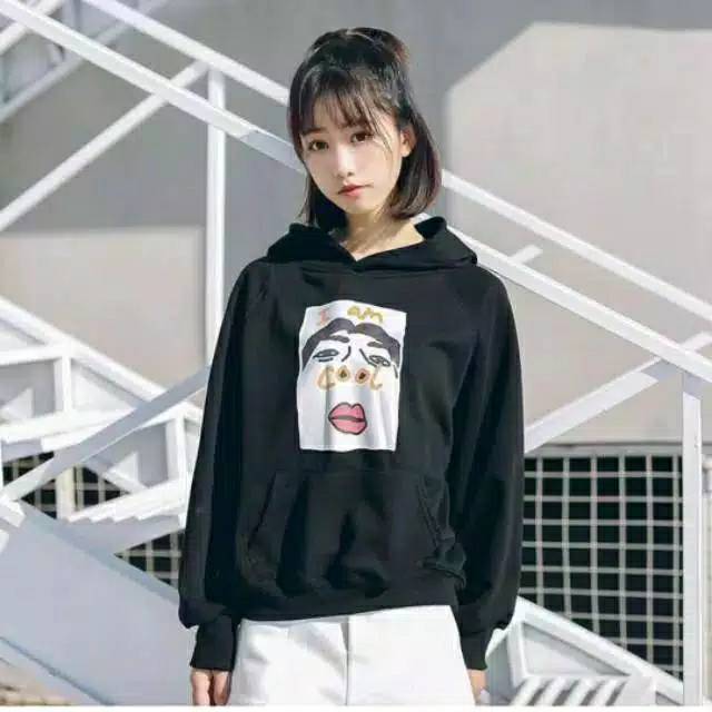 Fourfashion SWEATER I AM COOL Hoodie Hodie Jaket Wanita Jacket Woman