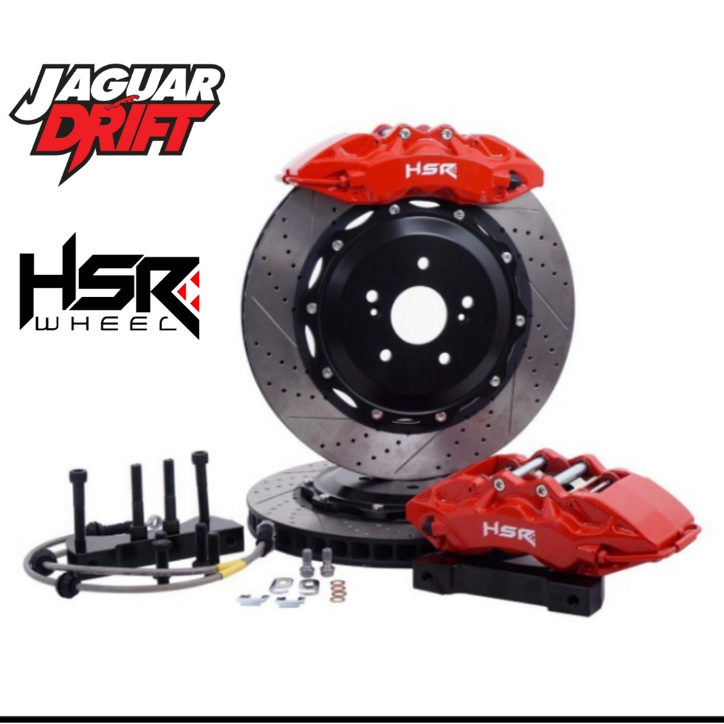 Big Brake Kit | BBK RED HSR 6 PISTON MZGT6 FRONT 355X28 DRILLED SLOTTED BMW E46 (SCONTO10)