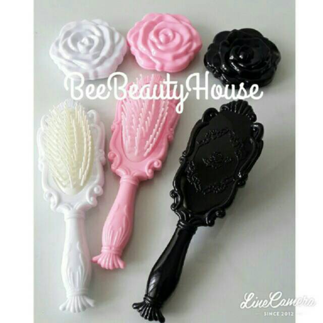 Sisir sikat anna sui mini mirror rose anna sui