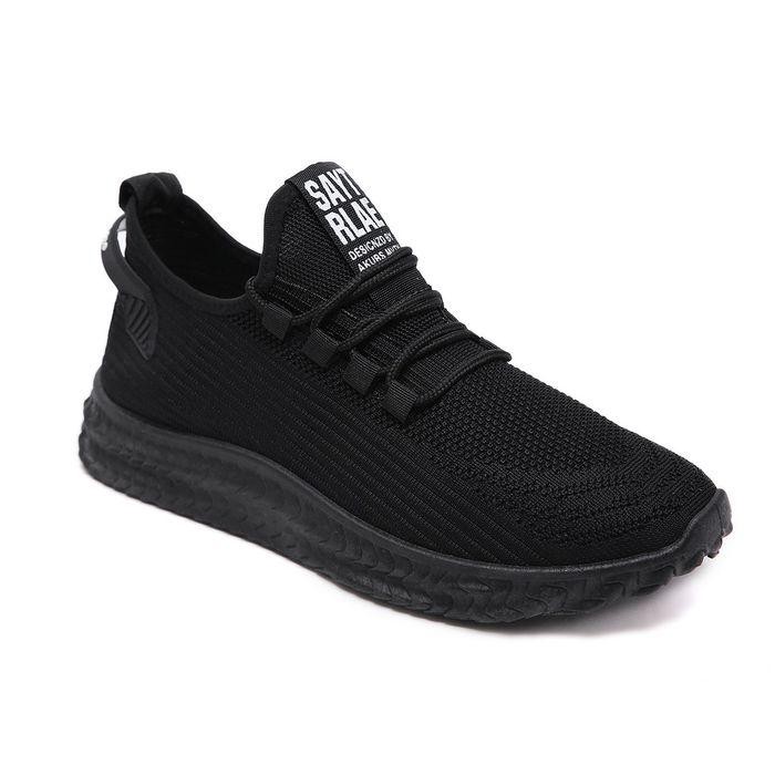 PVN Sepatu Sneakers Hitam Pria Sport Shoes Black 449 - Black Black, 39