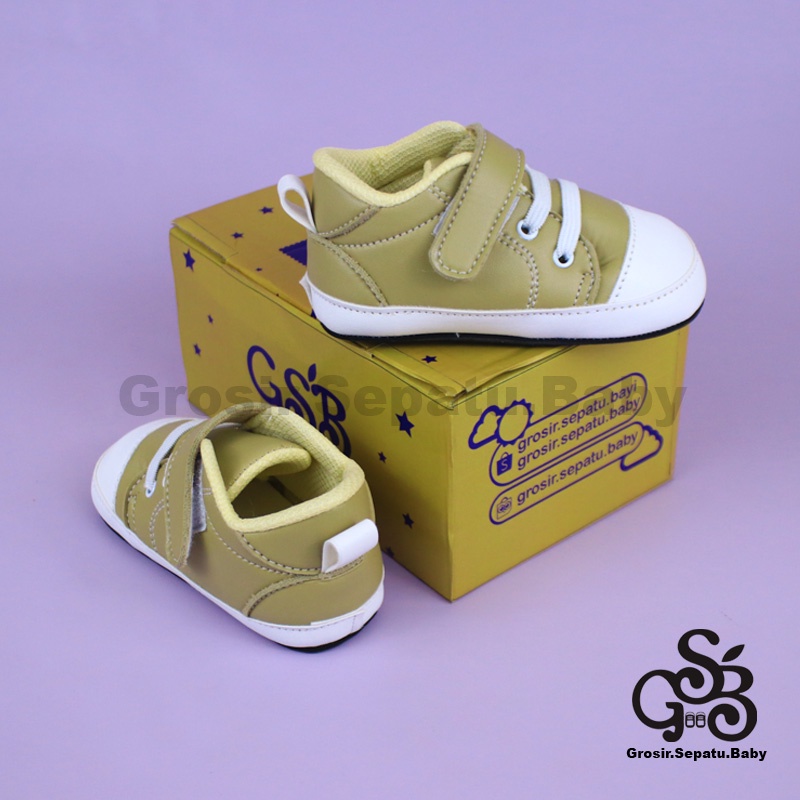 Prewalker - Sepatu Bayi - Baby Shoes | 2-12 bulan | casual luxury krem polos ringan &amp; fleksibel