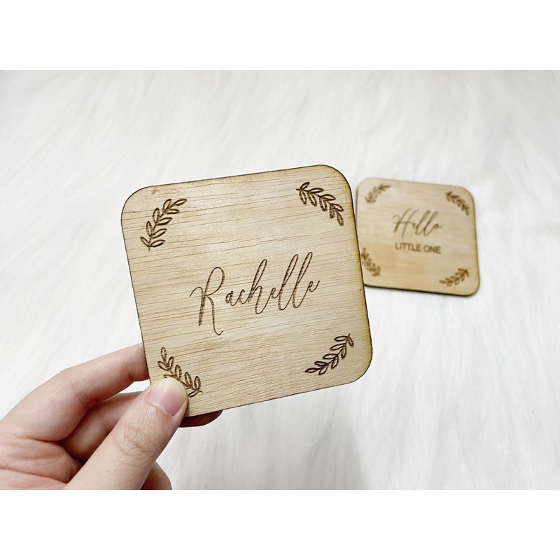 BABY MILESTONE / Wooden Milestone Card / Kartu Selfie Bayi