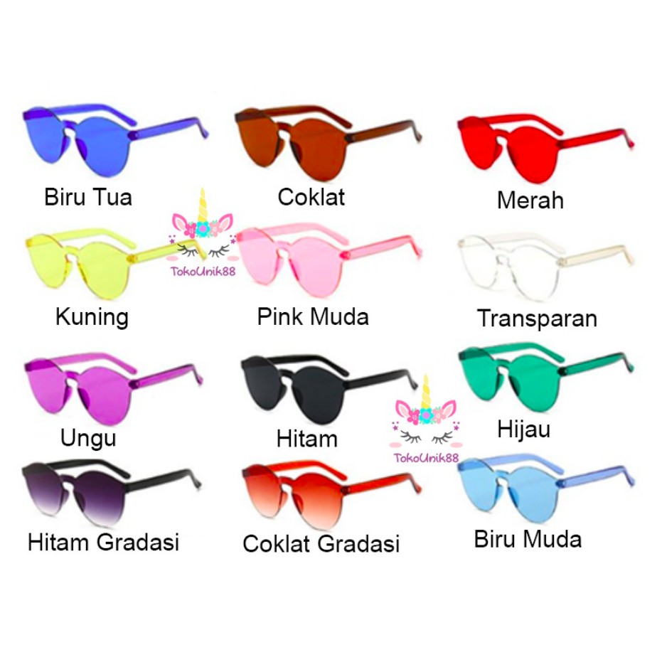 TU88 Kacamata Transparan Hitam Transparant Frameless TU88 Kacamata Transparan Hitam Transparant Frameless