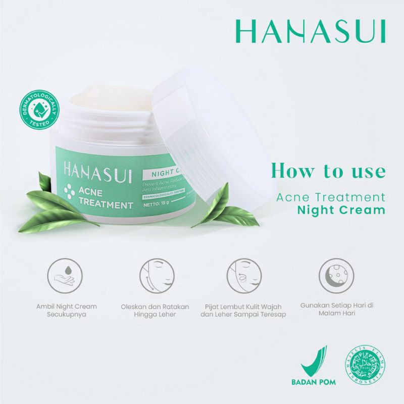 Hanasui Acne Treatment Night Cream 15gr