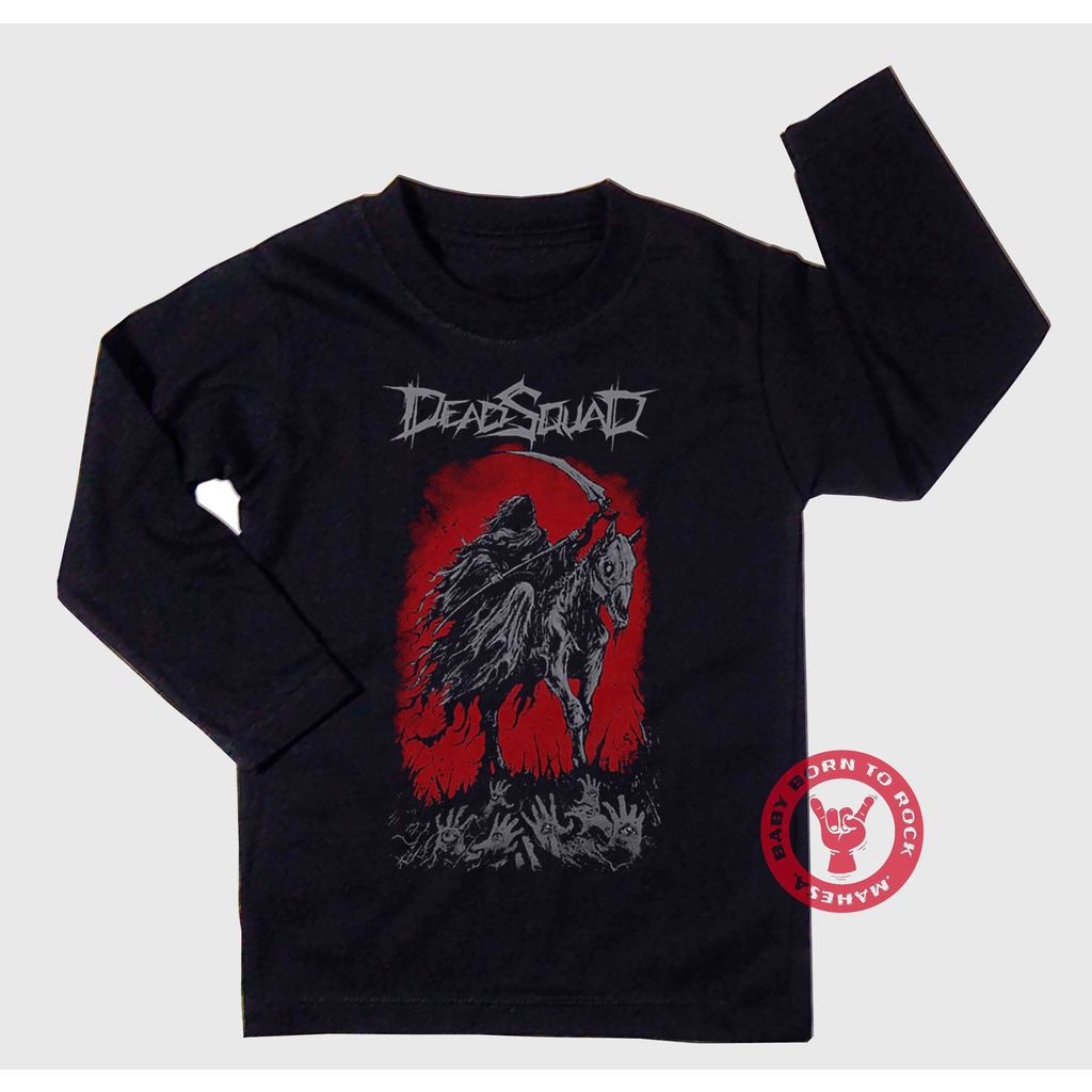 Kaos Band Anak DeadSquad Curse of The Black Plague Lengan Panjang